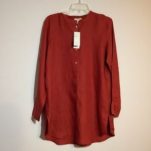 Eileen Fisher, Organic Handkerchief linen tunic shirt. Size M, NWT